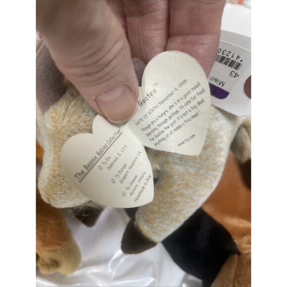 Ty Beanie Baby - GOATEE the Goat (8 Inch) Plush Stuffed Animal Toy - Picture 3 of 13